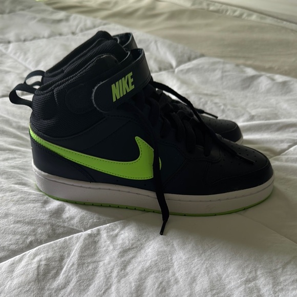 Nike Other - Nike Black and Neon Green High-Top Sneakers